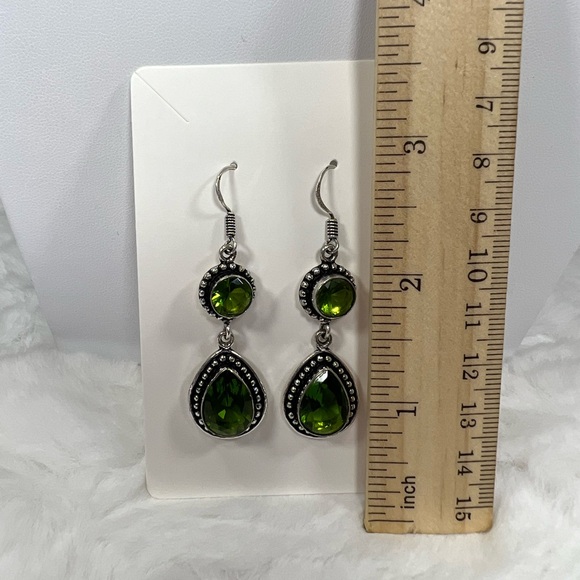 Peridot 925 Earrings - Picture 2 of 3
